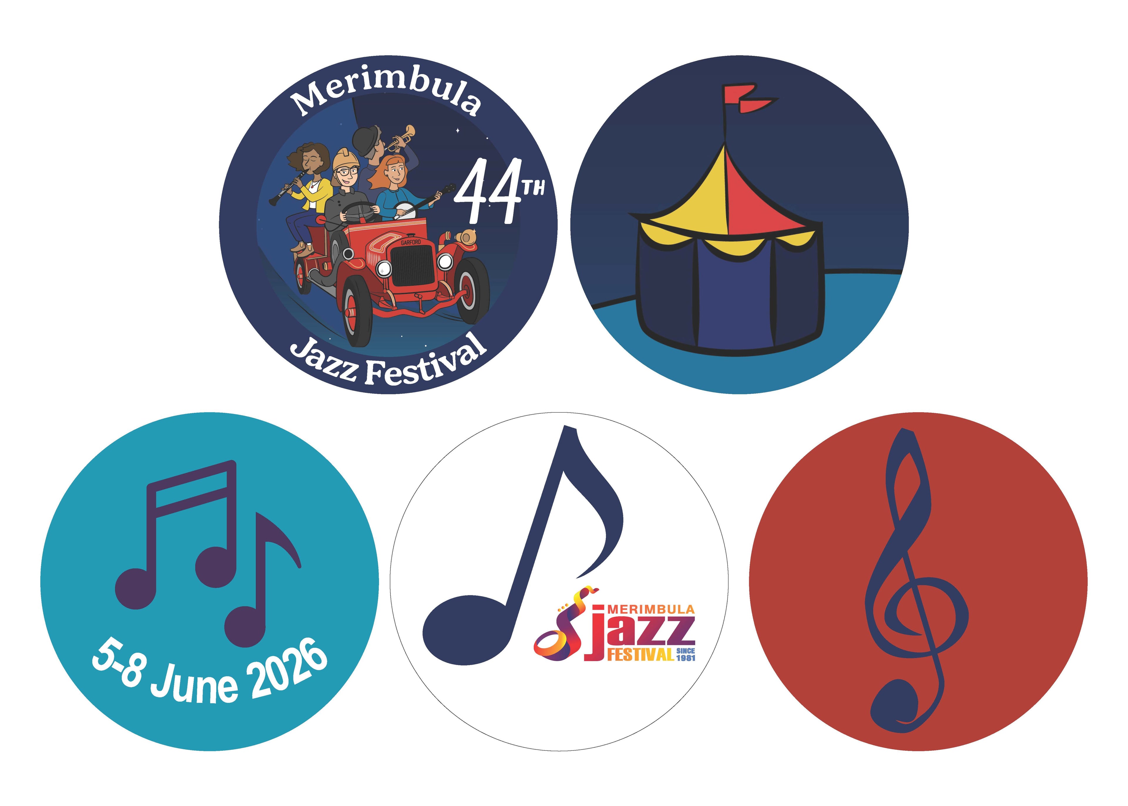 Jazz Festival Decal (Pack of 5)